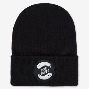 Soul Mates Ghost black cuffed beanie